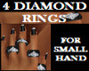 Set  4 DIAMOND RINGS