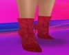Red Velvet  Ankel Boots