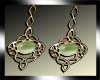green Celtic earrings
