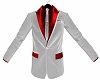 White Jacket RedShirt M