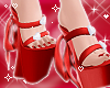 Heels Heart Red
