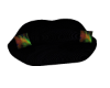 Lips Sofa Black Orange