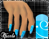 :N: Blue Starletty Nails