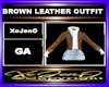 BROWN LEATHER OUTFIT
