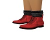 red boots,black sock