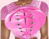 Pink corset tee busty