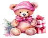 PINK XMAS TEDDY -4