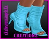Blue Open Toe Boots