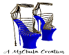 Criss Cross Blue Heels