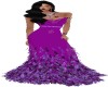 purple feather dress