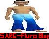 Fluro Blue Patched Pants
