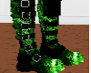 Black and Green Boots