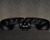 black arch couch w/table