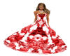 Red-White Wedding Gown