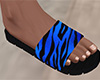 Blue Tiger Stripe Sandals 5 (M)