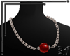 Red Pewter Necklace