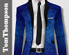 Blue Open Suit and Tie
