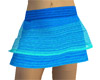 Blue Layered Mini Skirt