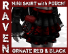 RED & BLACK MINI SKIRT!