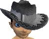 Gray leather cowboy hat