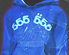 555 Number Hoodie Blue