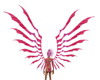 pink flashing rave wings