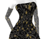 Dark Navy Gold Silver