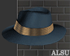 1920' blue fedora hat