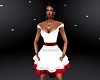 chic white and red dress