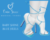 Baby Shine Blue Heels