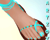 ! Boho Turquoise Sandals