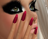 dark red nails