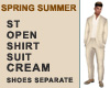 ST OPEN SHIRT SUIT CREAM