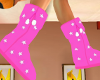 Pink star boot slippers