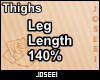 Leg Length 140%