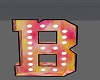 Letter B Pink/Yellow