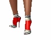 red bottom heels silver