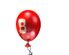 Red ball letter B animat
