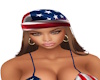 America Hat & Brown Hair