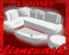(L) 13 Pose White Couch