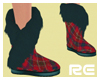R| Tartan Fur boots