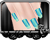 .7} Blue Gloss Nails