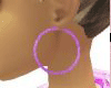 purple hoop earrings