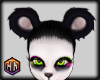 ears panda furry black