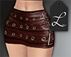 Leather Skirt Brown