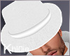 K white fedora hat M