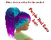 Purple Teal Rave hair