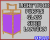 LW Purple G Shoji Lamp