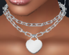 M| Silver Heart Necklace