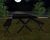 Plain Black Picnic Table